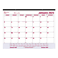 2025 Brownline Monthly Desk Pad Calendar, With Vinyl Strip, 22" x 17", Burgundy/White, January to December, C1731V 1 thumbnail image