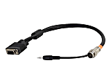 C2G RapidRun VGA (HD15) + 3.5mm Flying Lead - Video / audio cable - VGA / audio - HD-15 (VGA), mini-phone stereo 3.5 mm male to 15 pin RapidRun male - 10 ft - shielded - black