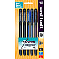 uni-ball® Jetstream™ 101 Rollerball Pens, Medium Point, 1.0mm, Black Barrel, Assorted Ink Colors, Pack Of 5
