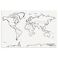 Pacon® Learning Walls World Map, 48" x 72"