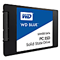 Western Digital® Blue™ 2.5"/7 mm Cased Internal Solid State Drive For Laptops/Desktops, 500GB, SATA III, WDS500G1B0A