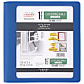 Five Star® 1 1/2" Customizable Plastic Binder Plus Study App, Tidewater Blue 1 thumbnail image
