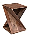 Coast To Coast Sheesham Accent Table, 22"H x 16"W x 16"D, Brown