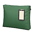 MMF Cloth Transit Mail Bag - 18" Width x 11" Length - 3" Gusset - Green - Nylon - 1Each - Mailing, Office, Parcel
