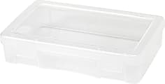 IRIS Medium Modular Supply Cases, 5-1/4" x 8-1/2" x 2", Clear, Pack Of 10 Supply Cases