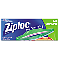 Ziploc® Resealable Sandwich Bags, 1.2 mil, 6.5" x 5.88", Clear, 40/Box 1 thumbnail image