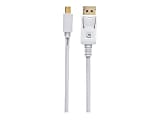 Manhattan Mini DisplayPort 1.2 to DisplayPort Cable, 4K@60Hz, 1m, Male to Male, White, Lifetime Warranty, Polybag - 324724 1 thumbnail image