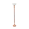 Lalia Home Classic 1-Light Torchiere Floor Lamp, 71"H, Rose Gold/White 1 thumbnail image