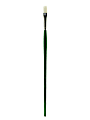 Princeton Oil And Acrylic Paint Brush 6100, Size 6, Flat Bristle, Syntheitc, Green