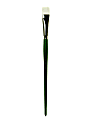 Princeton Oil And Acrylic Paint Brush 6100, Size 12, Bright Bristle, Synthetic, Green 1 thumbnail image