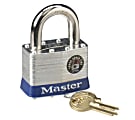 Master Lock 2" Steel Security Padlock - Cut Resistant - Steel Body - Silver - 1 Each