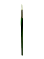 Princeton Oil And Acrylic Paint Brush 6100, Size 12, Round Bristle, Synthetic, Green