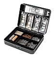 Steelmaster Steel Combination Lock Cash Box With Tray, 6 Compartments, 3 3/16"H x 11 13/16"W x 9 7/16"D, Dark Gray