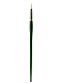 Princeton Synthetic Bristle Oil And Acrylic Paint Brush 6100, Size 8, Round Bristle, Synthetic, Green