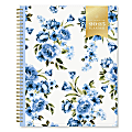 2025 Day Designer Weekly/Monthly Planning Calendar, 8-1/2” x 11”, Blue Bouquet, January 2025 To December 2025 1 thumbnail image