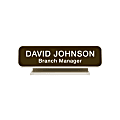 Custom Engraved Plastic Designer Desk Signs With Pedestal Holder, 2" x 8"