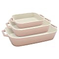Staub 3-Piece Baking Dish Set, Macaron Pastel Pink 1 thumbnail image