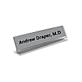 Custom Engraved Plastic Desk Sign With Metal Pedestal Holder, 2" x 10" 1 thumbnail image