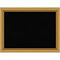 Amanti Art Rectangular Non-Magnetic Cork Bulletin Board, Black, 32” x 24”, Townhouse Gold Wood Frame 1 thumbnail image
