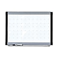 Lorell® Magnetic Unframed Dry-Erase Whiteboard With Grid Lines, 48" x 36", Ebony/Silver Metal Frame