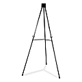 Lorell® Telescoping Adjustable Non-Magnetic Dry-Erase Whiteboard Folding Display Easel, 66", Metal Frame With Black Finish 1 thumbnail image
