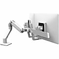 Ergotron Mounting Arm for Monitor, TV - White - Adjustable - 2 Display(s) Supported - 32" Screen Support - 17.50 lb Load Capacity - 100x 100, 75x 75 1 thumbnail image