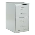 Office Star™ 20"D Vertical 2-Drawer Locking File Cabinet, Gray