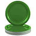JAM PAPER Round Paper Party Plates, Medium, 9 Inch, Green, 50/pack 1 thumbnail image