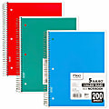 Mead® Wirebound Notebook, 8 1/2" x 11", 5 Subject, 200 Sheets, Assorted Colors 1 thumbnail image