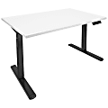 Mount-It! Electric Standing Desk With Adjustable Height And 48"W Tabletop, Black/White