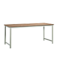 Sauder® Bergen Circle 72”W Table Computer Desk, Kiln Acacia/White