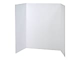 Pacon® 80% Recycled Single-Walled Tri-Fold Presentation Boards, 40" x 28", White, Carton Of 8 1 thumbnail image