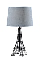 Adesso Simplee Eiffel Tower Table Lamp, 26-1/2"H, Light Blue Shade/Black Base 1 thumbnail image