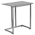 Flash Furniture 28"W Tempered-Glass Computer Desk, Black/Clear