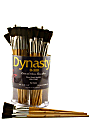 Dynasty Camel Hair Flat Paint Brushes B-300, Assorted Sizes, B-300, Flat Bristle, Camel Hair, Multicolor, Pack Of 72