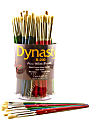 Dynasty Fine White Bristle Paint Brushes B-200, Assorted Sizes, Assorted Bristles, Multicolored, Pack Of 72