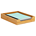 Mind Reader Paper Tray, 2-1/4"H x 12-1/2"W x 10-1/4”D, Brown 1 thumbnail image