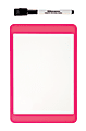 Office Depot® Brand Magnetic Dry-Erase Tablet With Marker, 5 5/16"H x 7 7/8"W x 5/16"D, Plastic Frame With Pink  Finish