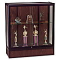 Balt Counter Height Display Case - 36" x 14" x 40" - 1 x Shelf(ves) - Walnut - Laminate - Glass, Aluminum 1 thumbnail image