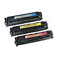 Hoffman Tech Remanufactured Cyan, Magenta, Yellow Toner Cartridge Replacement For HP 125A, CE259A, Pack Of 3, 54T-59A-HTI