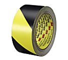 3M Diagonal Stripe Safety Tape - 36 yd x 2"- Black, Yellow - Vinyl - 5.40 mil - Rubber Resin Backing - Abrasion Resistant, Chemical Resistant -, 57022 1 thumbnail image