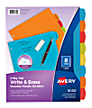 Avery® Big Tab™ Write & Erase Durable Plastic Dividers, 8 1/2" x 11", Multicolor Brights, 8-Tab 1 thumbnail image