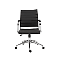 Eurostyle Axel Faux Leather Low-Back Commercial Office Task Chair, Black