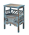 Coast to Coast Distressed 1-Drawer Accent Table, 29"H x 19-1/2"W x 14"D, Blue/Brown