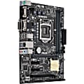 Asus H110M-C/CSM Desktop Motherboard - Intel Chipset - Socket H4 LGA-1151 - DDR4 SDRAM Maximum RAM - DIMM - 2 x Memory Slots - Gigabit Ethernet - DVI - 4 x SATA Interfaces 1 thumbnail image