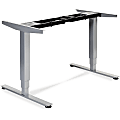 Lorell Electric Height Adjustable Sit-Stand Desk Frame - 2 Legs - 50" Height x 26.60" Width x 44.25" Depth - Assembly Required - Silver
