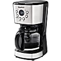 Starfrit® 12-Cup Programmable 900-Watt Drip Coffee Maker Machine, Stainless Steel & Black