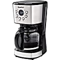 Starfrit 12-Cup Drip Coffee Maker - Programmable - 900 W - 1.90 quart - 12 Cup(s) - Multi-serve - Timer - Black, Stainless Steel - Glass Body