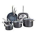 BLACK+DECKER 12-Piece Ceramic And Aluminum Nonstick Cookware Set, Gray 1 thumbnail image