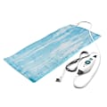 Pure Enrichment PureRelief Luxe Micromink Heating Pad, 11-1/2" x 22-1/2", Aqua Paint